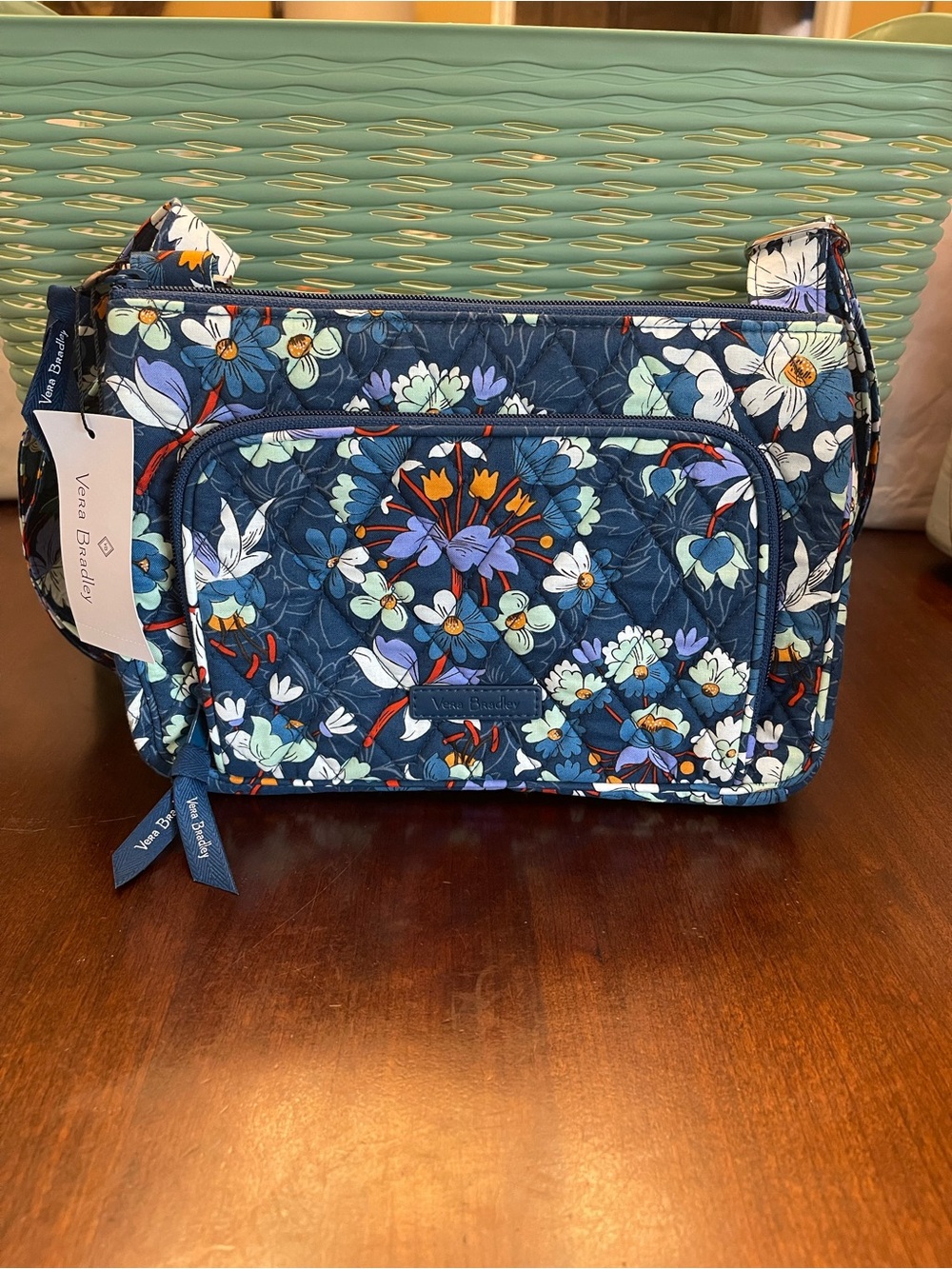 NWT Vera Bradley RFID Little Hipster Crossbody Floral Bursts Design